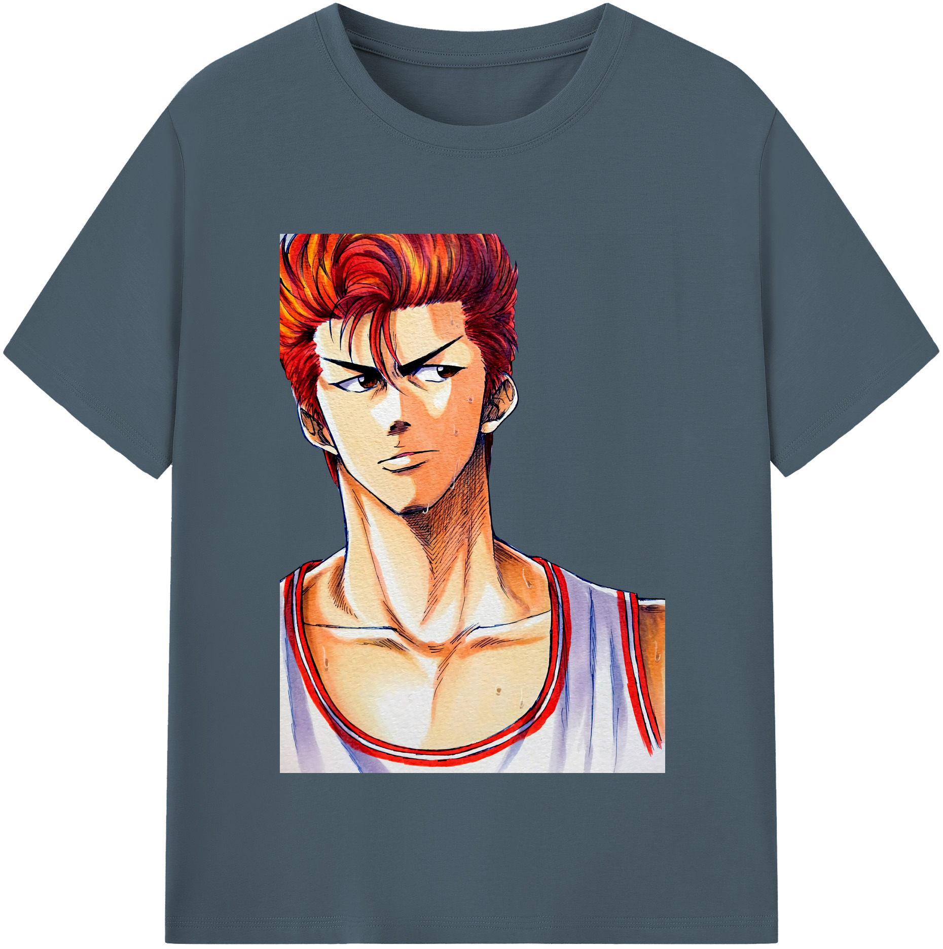 SLAM DUNK／スラムダンク 綿100％半袖Tシャツ（フロントプリント）